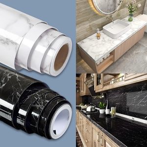 Bandă autoadezivă cu efect de marmură (45 cm x 3 m)