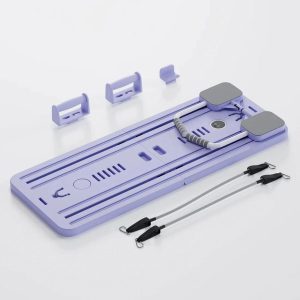 Placă pliabilă de pilates cu benzi elastice de rezistență și cronometru