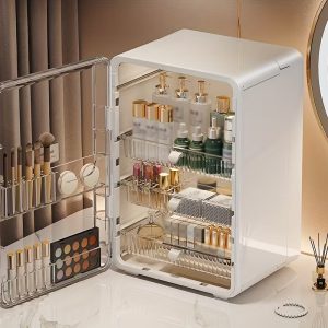 Organizator spațios și transparent pentru produse cosmetice (40x27x24 cm)
