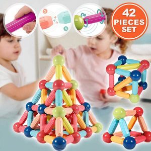 Set de construcție magnetic creativ (42 de piese)
