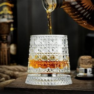 Pahar de cristal cu fund rotativ